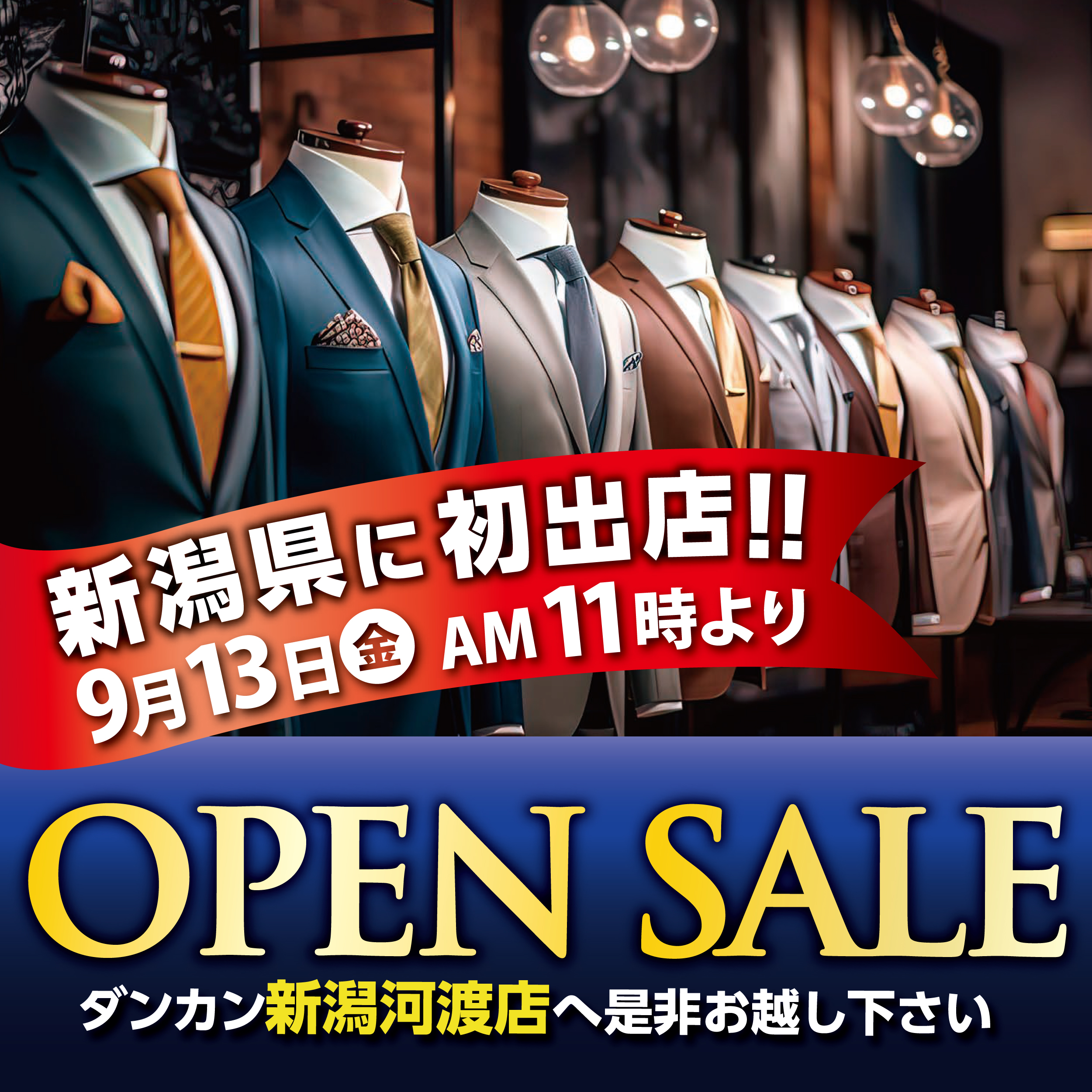 9/13（金）グランドオープン 新潟河渡店オープンセールのアイキャッチ画像